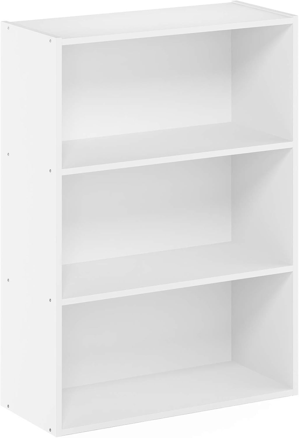 Furinno PASIR Book Shelf, 3-Tier Bookshelf, Storage Shelves Bookcase, 9.7 x 23.7 x 31.5, for Living Room, Bedroom, Home Office, Plain White - Image 8