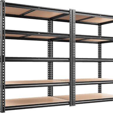 REIBII 2 Pack Garage Shelving, 2400LBS Each,Heavy Duty Storage Shelves | For Basement Pantry Workshop,36"W x 16"D x 72"H Each,5 Tier Freestanding Metal Shelving,1.4mm Rolled-Edge Posts,Adjustable
